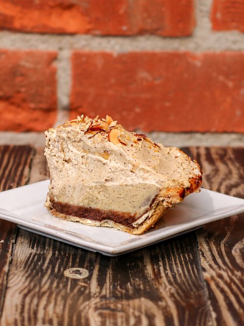 Experience our Espresso Chocolate Pie, crafted using locally sourced espresso from Stumptown Coffee.