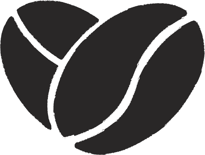 Two coffee beans Icon in black color