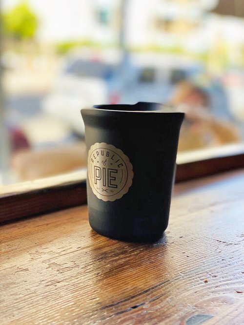 Republic of Pie 8oz Black tumbler